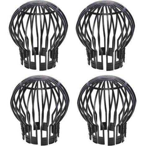 Lot de 4 crapaudines pour gouttière d'environ 12.5 x 14.5 cm (diamètre x hauteur)