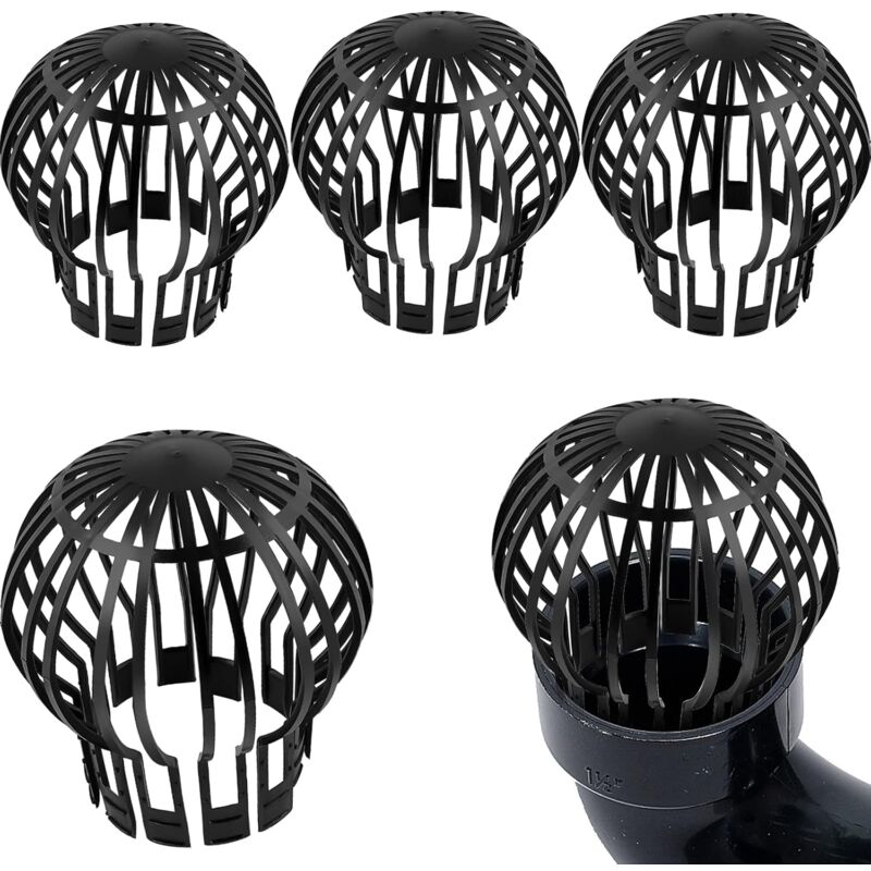 Lot de 4 Crapaudines pour Gouttière Protections de Gouttière 14.5 11cm(diamètre x hauteur), Filtre À Gouttière pour Maison Avant Toit Fossé Égout