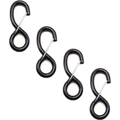 Lot de 4 crochets à cliquet robustes de rechange pour sangles d'arrimage à cliquet et sangles à cliquet, crochet en S avec verrou 38 mm x 1500 kg