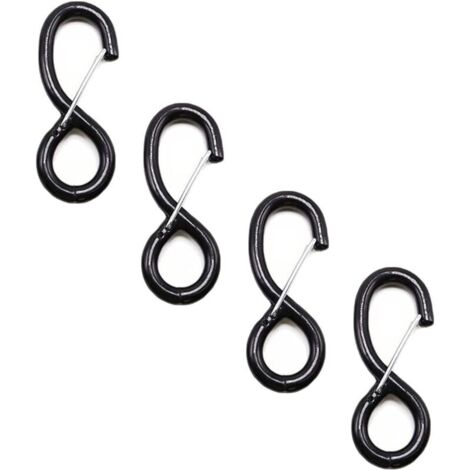 Lot de 4 crochets à cliquet robustes de rechange pour sangles d'arrimage à cliquet et sangles à cliquet, crochet en S avec verrou 38 mm x 1500 kg