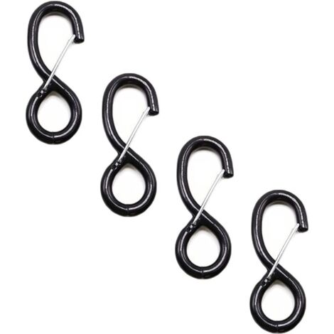 Lot de 4 crochets à cliquet robustes de rechange pour sangles d'arrimage à cliquet et sangles à cliquet, crochet en S avec verrou 38 mm x 1500 kg