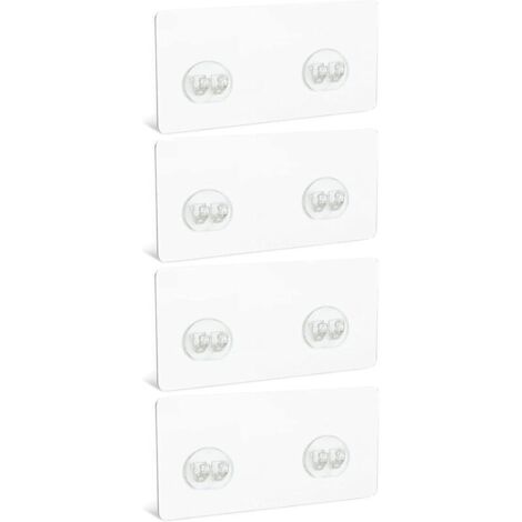 Lot de 4 crochets adhésifs pour étagère de douche, crochets muraux transparents pour étagère de salle de bain panier d'angle porte-savon salle de bain toilettes