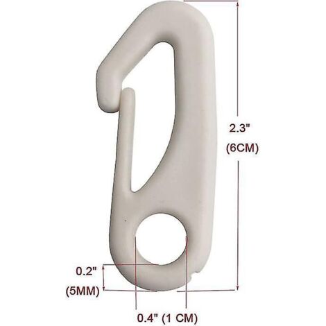 Lot de 4 crochets de fixation pour mât de drapeau en nylon - Permettent de fixer les drapeaux aux mâts munis de ficelles.