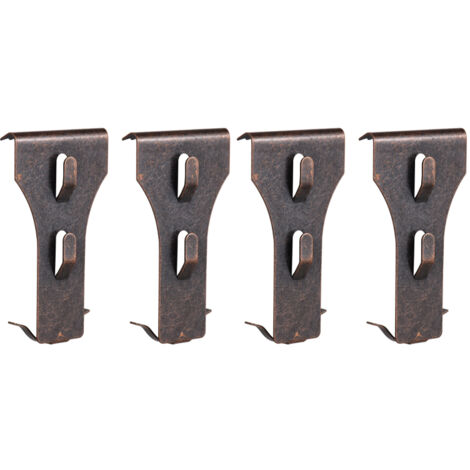 Lot de 4 crochets de suspension extérieurs pour briques de 60 à 70 mm de hauteur, sans perçage. Clips coulissants pour décoration de fêtes et d'anniversaires.