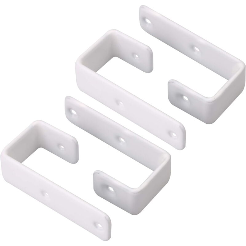 Lot de 4 crochets d'échelle blancs pour lit superposé, robustes et inclinés, pour décoration de lit