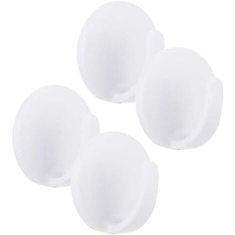 Lot de 4 Crochets Magnétiques Puissants Blancs en Plastique, Compacts et Pratiques pour Réfrigérateur, Congélateur Rangement Magnétique Cuisine, Porte-clés Ustensiles -