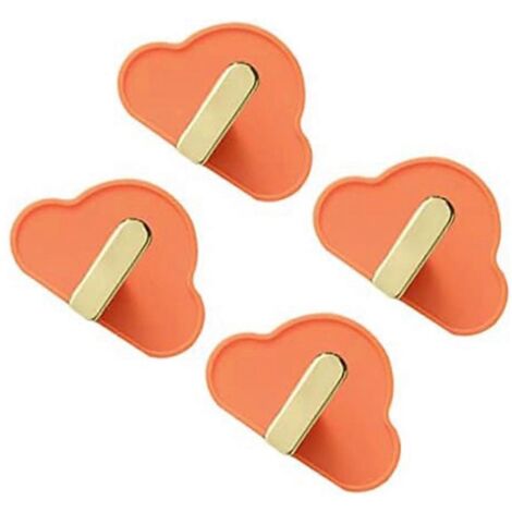 Lot de 4 crochets porte-clés en plastique, crochets pour chapeaux sans perçage B--