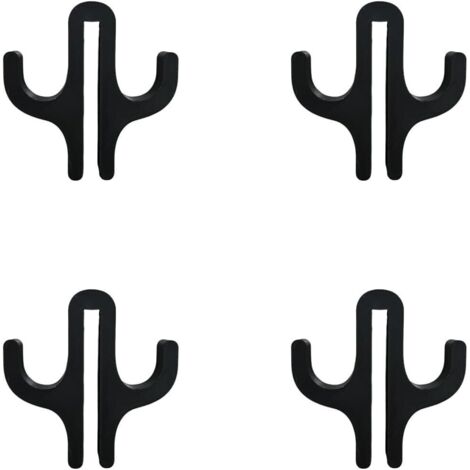 Lot de 4 crochets porte-serviettes pour portes en verre, cintres de douche pour salle de bain et cuisine, sans perçage, crochets de porte, crochets en plastique noir pour portes de douche