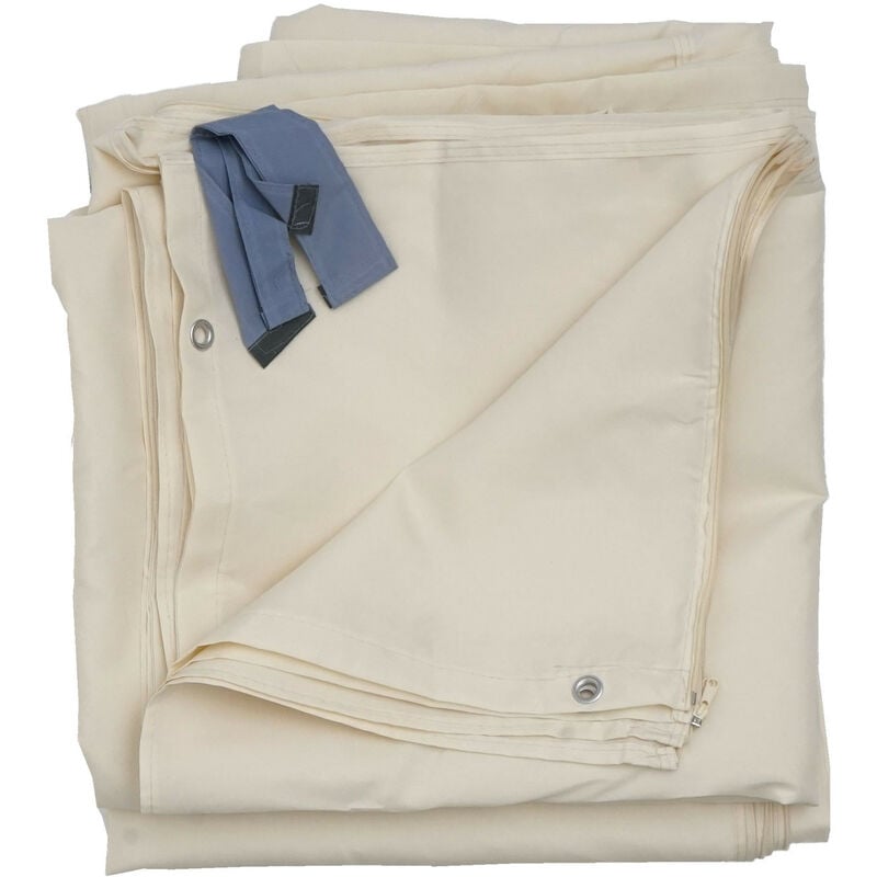 Lot de 4 côtés pour Pergola Cadiz, panneau latéral de remplacement 4x4m, polyester - crème
