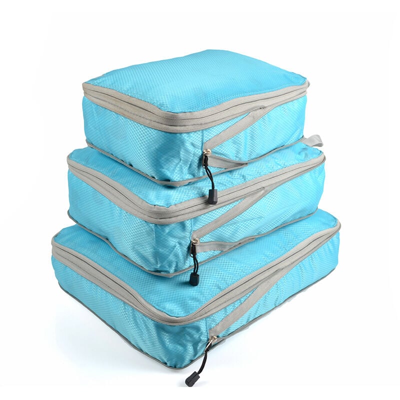 Lot de 4 cubes de compression, organisateur de voyage pliable