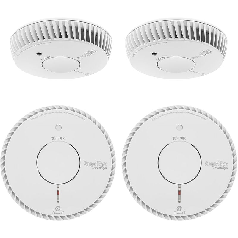 Angeleye - Lot de 4 détecteurs de fumée nf autonomie 5ans-garantie 10 ans