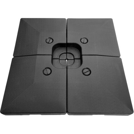 Lot de 4 dalles carrées CROZON - black