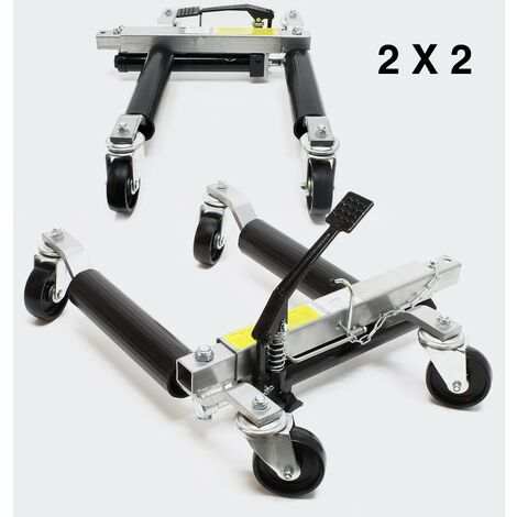 Lot de 4 : Déplace Voiture, Jacks Ou Crics Hydrauliques Pour Déplacer Facilement Une Auto
