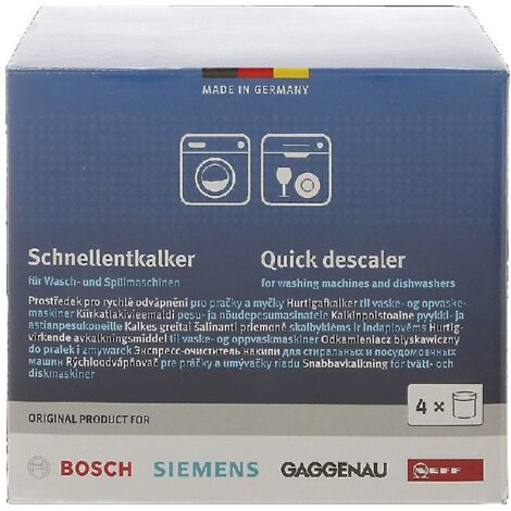 Lot de 4 détartrants (250g à l'unité) pour Sèche-Linge BOSCH 00312351