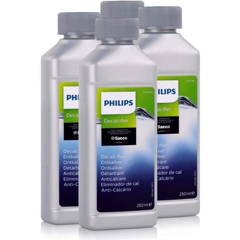 Lot de 4 détartrants (4x 250ml) pour cafetière Expresso Saeco Philips CA6700/22