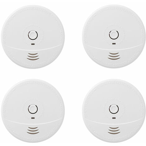 Lot de 4 détecteurs de fumée NF autonomie 5 ans - EVACUATE
