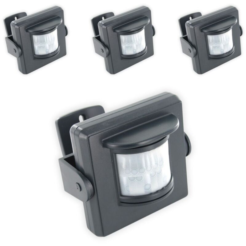 Dio Connected Home - Lot de 4 détecteurs de mouvement IP64 - portée de transmission 50m - Noir - Chacon