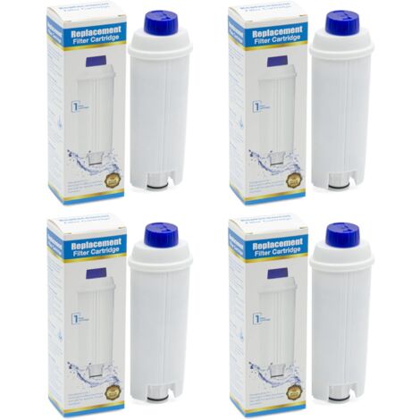 Lot de 4 DLSC002 Filtre à eau Compatible Delonghi Magnifica, Dinamica, Autentica, Primadonna et toutes les Séries ECAM, ESAM, ETAM, BCO, EC Machines à café