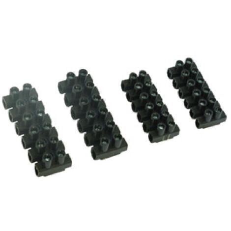 Lot de 4 dominos électriques 6 plots – Tension 450V – Courant 32A/41A – Sections de câble 0,5 à 6 mm² – Connexion sécurisée