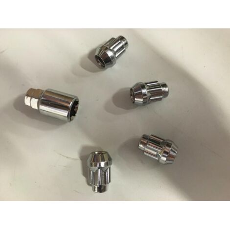 Écrous antivol de roue coniques 12x1.50 mm – Lot de 4 avec 1 clé – Protection renforcée pour jantes aluminium – Installation facile – Sumex