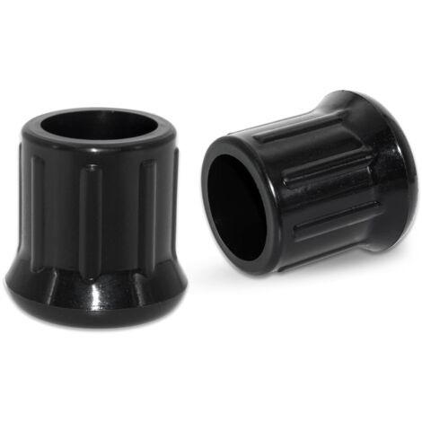Lot de 4 Embouts antidérapants en Caoutchouc synthétique pour Pieds de Chaise Droit 25 mm (2,5 cm) de diamètre, Noir, Ronds