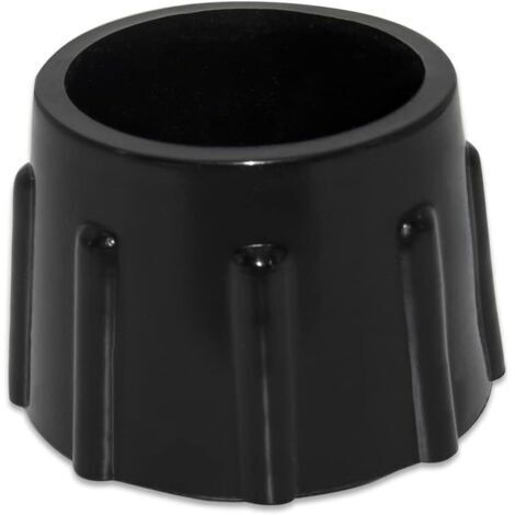 Lot de 4 Embouts de Protection de Sol en Caoutchouc synthétique antidérapants pour Meubles Ronds Diamètre 35 mm, 3,5 cm, Noir