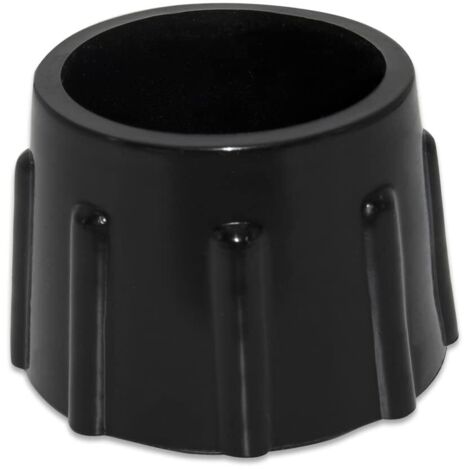 Lot de 4 Embouts de Protection de Sol en Caoutchouc synthétique antidérapants pour Meubles Ronds Diamètre 35 mm, 3,5 cm, Noir