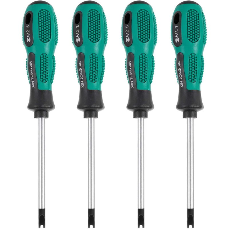 Lot de 4 embouts de tournevis, tournevis à fourche en u, tournevis à rainure magnétique, kit d'outils multifonctions cr-v