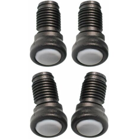 Lot de 4 embouts rentrants orientables en Téflon Diamètre de base 25mm Compatibles tubes 20mm Protection des sols