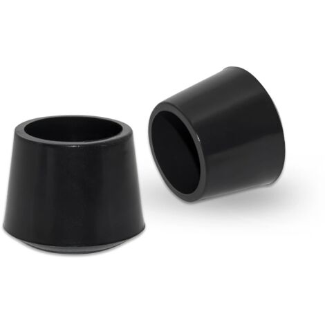 Lot de 4 Embouts Ronds antidérapants en Caoutchouc synthétique pour Pieds de Chaise 30 mm, 3,0 cm de diamètre, Noir