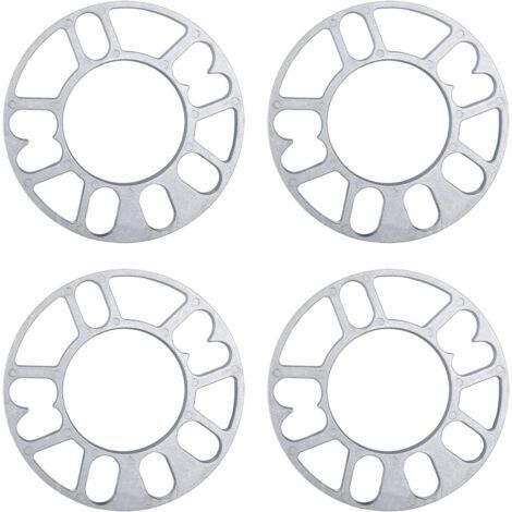 Lot de 4 entretoises de roue en alliage d'aluminium de 5 mm adaptateur universel pour montage de roue à 4 ou 5 goujons, entretoises de roue (taille : 5 mm)dengyank