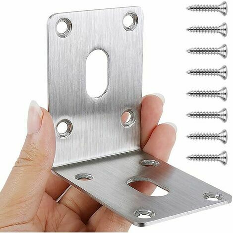 Lot De 4 Équerres D'Angle En Acier Inoxydable 304 70 X 70 X 50 Mm Équerres D'Angle Robustes Pour Abris, Abris, Lits Mezzanine, Établis, Etc.
