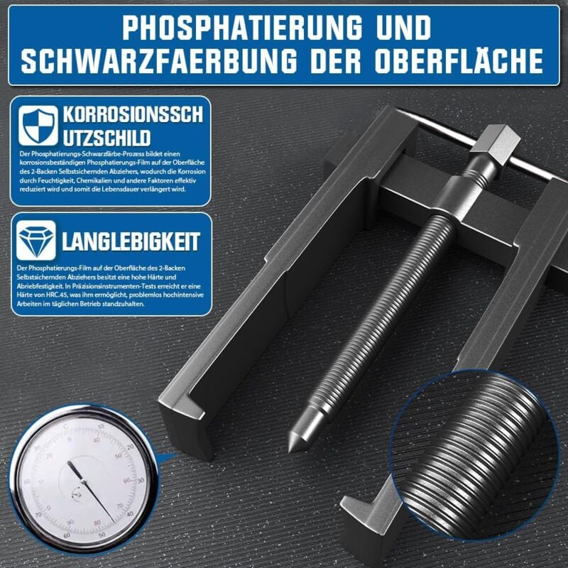 Lot de 4 Extracteur de Roulement à Deux Mâchoires 20-85mm, Extracteur Roulement en Acier, Mécanique à Deux Mâchoires Extracteur De Roulements, Outil