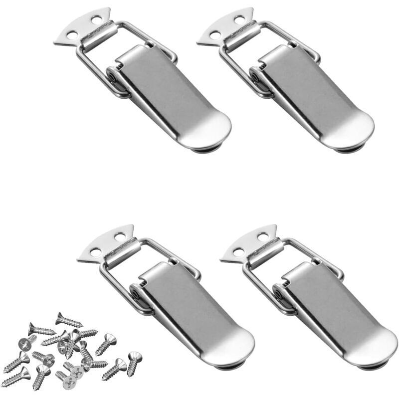 Lot de 4 fermetures à cliquet en acier inoxydable pour portes, fenêtres, armoires et couvercles de boîte