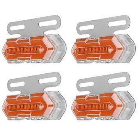 Lot de 4 feux de position latéraux LED 24 V pour voitures, camions et semi-remorques.