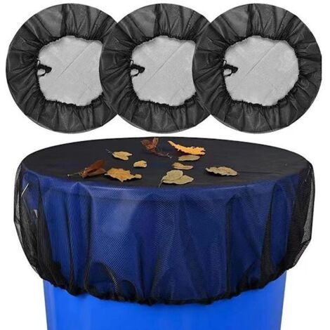 Lot de 4 filets de protection pour récupérateur d'eau de pluie, diamètre 60 cm