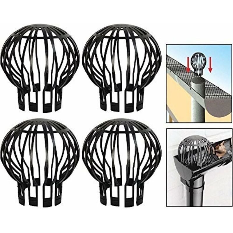 Linghhang - Lot de 4 filtres à ballonnet pour gouttière