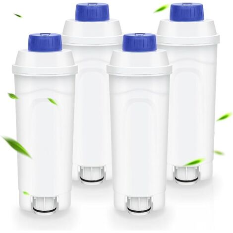 Lot de 4 filtres à café DLSC002, compatibles avec le filtre DeLonghi DLSC002, adoucisseur à charbon actif, convient aux modèles DeLonghi 5513292811 Ecam, Esam, Etam, Bco410, Bco420, EC680, EC800, CFL-