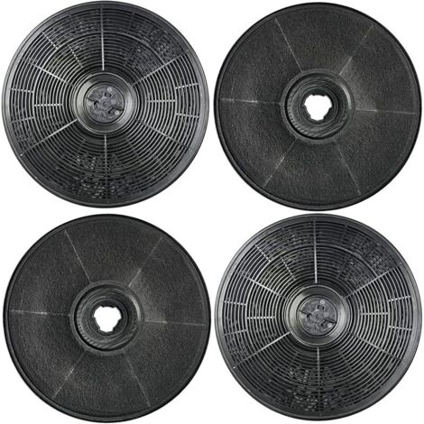 Lot de 4 filtres à charbon actif compatibles avec les modèles Bosch 11005728, 11005736, 11005732 et DHZ2701, ainsi qu'avec les modèles Whirlpool 484000008636 et 482000092307 et AEG 9029793594.
