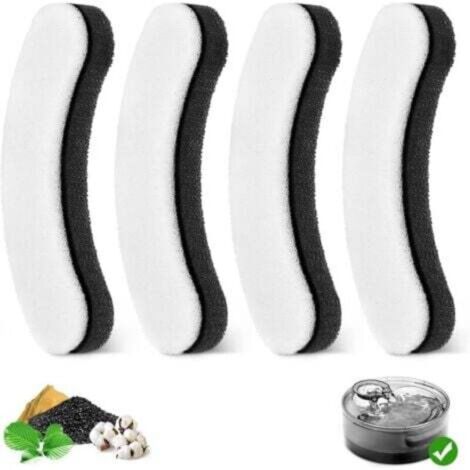 Lot de 4 filtres à eau de rechange pour chien DF10/DF30 de 5,9 l - Grand distributeur automatique de gamelle d'eau pour chien, filtre de rechange pour fontaine à eau pour animaux de compagnie