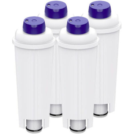 Lot de 4 Filtres à Eau de Rechange pour Machine à Café Delonghi Avec Adoucisseur à Charbon Actif pour De'Longhi ECAM, ETAM, EC, BC Series