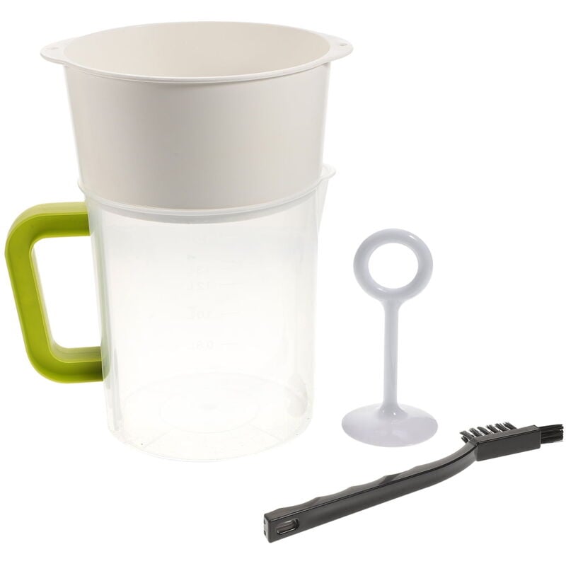 Feiyue - Lot de 4 filtres à lait de soja en plastique de 1,5 l, passoire à lait de soja, sac à lait de noix, alternative, y compris la tige de