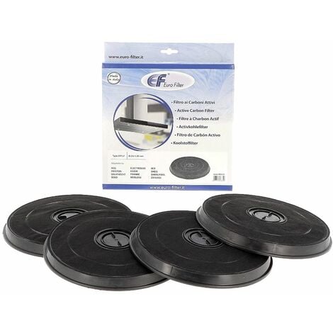 Lot de 4 filtres charbon type E233 FAC519 EFF57 235X20 mm (5403003 481281718534) Hotte ACEC, AEG, ARISTON HOTPOINT, ARTHUR MARTIN ELECTROLUX, BAUKNECHT, BEKO, BOSCH, CRYSTAL, DE DIETRICH, ELECTROLUX,