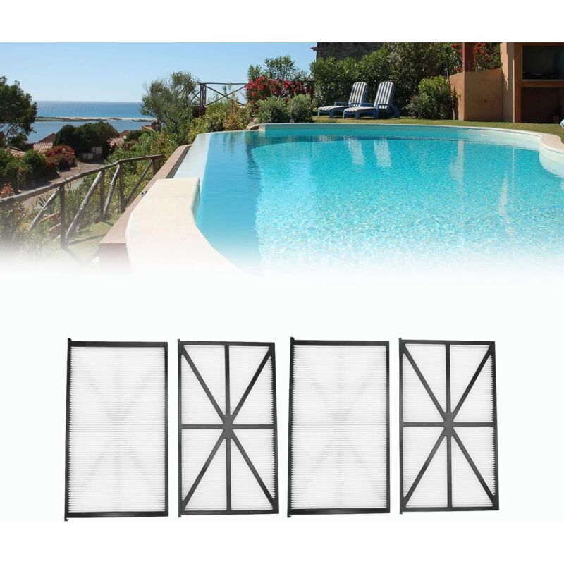 Lot de 4 Filtres de Nettoyeur de Piscine Robotique, Cartouches Filtrantes de Rechange pour Nettoyeur de Piscine Robotique, Lavable Rcx70101, pour