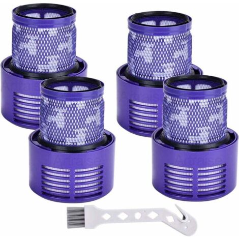 Lot de 4 Filtres de Rechange Lavables pour Dyson V10 SV12 Cyclone Animal - Compatible avec Dyson DY-969082-01