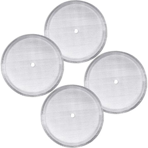 Lot de 4 filtres de rechange pour cafetière à piston 1 L, filtres permanents diamètre 10 cm