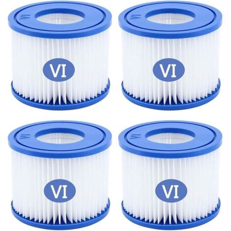 Lot de 4 filtres de type VI pour spa et jacuzzi - Remplace les filtres Coleman SaluSpa 90352E,  , Lay-Z Spa,filtre de piscine