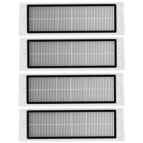 Lot de 4 filtres HEPA blancs pour Xiaomi Roborock S5, S50, S51, S55, S6 et MAXV