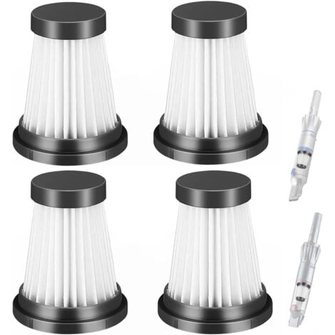 Lot de 4 filtres HEPA de rechange pour aspirateur sans fil pour Moosoo K12 K12 Pro K13, Accessoires de filtre pour aspirateur à main