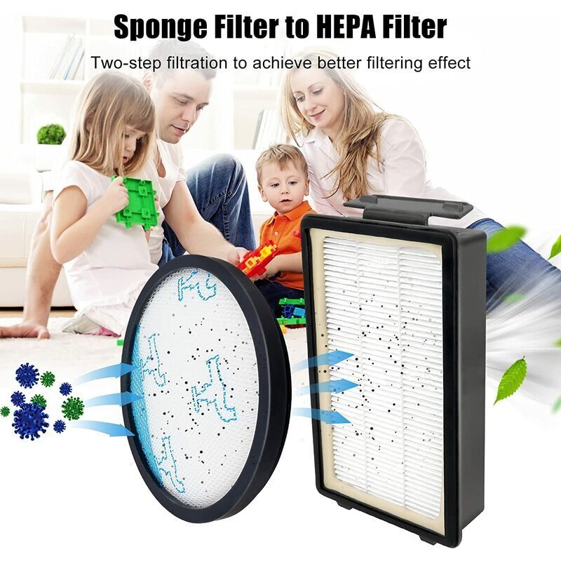 Lot de 4 filtres Hepa pour aspirateur Compact Power XXL RO4825EA RO4871EA RO4855EA RO4881EA Remplace le modèle ZR780000